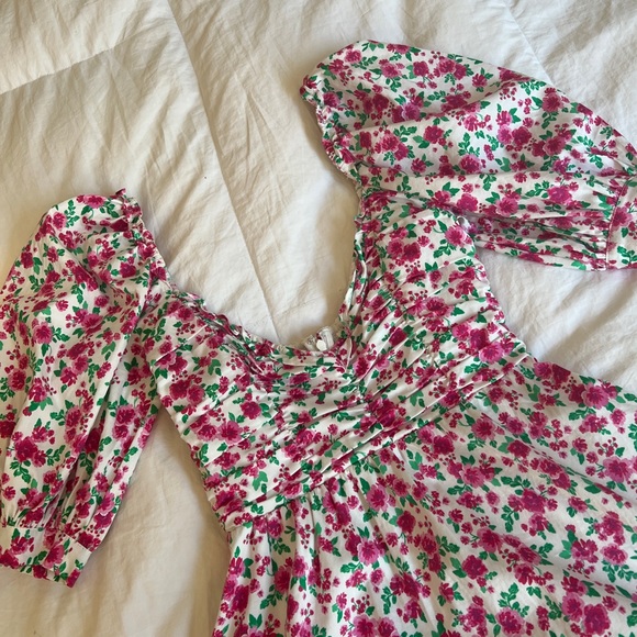 For Love & Lemons Petal Mini Carnation Puff Dress - Picture 4 of 5